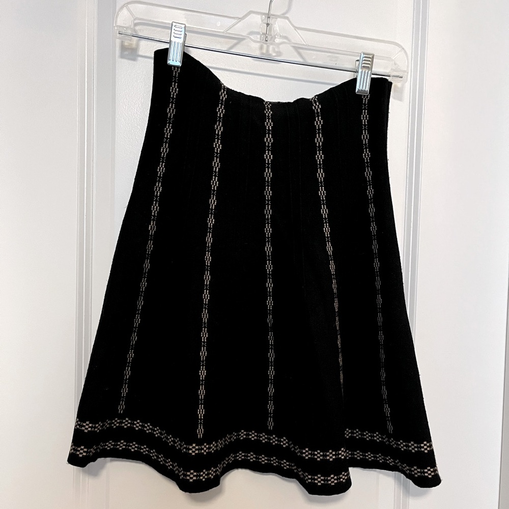 Max Studio Women's A-Line Flared Stretchy Mini Sweater Skirt